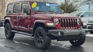 Used 2022 Jeep Wrangler Unlimited Sahara Altitude 1C4HJXEN7NW121318 Potterstown, Tewksbury