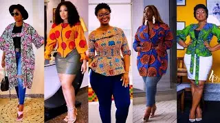 2023 Latest Ankara Tops Styles For Ladies | Ankara Tops Blouses With Jeans, Skirts And Shorts