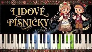 Nejlepší české lidovky - mix lidových písniček (piano tutorial | klavír | akordy | české písničky)