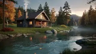 Cozy Cabin Acoustic Songs | Relaxing Autumn Guitar Music with Soft Lyrics for Sleep & Stress Relief