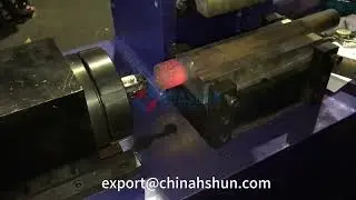 Pipe end forming machine #endforming #roundpipe#hexagon #pipe