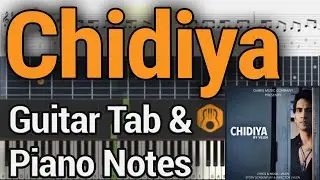 Chidiya - Vilen | EASIEST WAY TO PLAY on Guitar! Tabs and Piano Notes - Tutorial | Simple Lesson