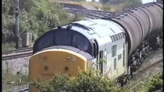 Class 37 37898 & 37701 MGR's...37901 on Oil.. Aberthaw, South Wales July 96