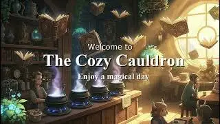 Cozy Cauldron Cafe Ambience | Happy Fantasy Tavern Music for Study, Work & Escape