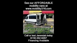 Wheelchair/mobility van 2023 Ford Transit 350 XL (1954), 16k Miles, $78,995 w/ FREE SHIPPING!!
