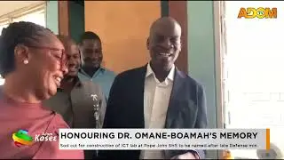 Sod cut for construction of ICT lab at Pope John SHS to be named the late Dr. Omane-Boamah