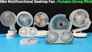 Mini Multifunctional Desktop Fan - Portable Power Wind，Rechargeable USB | Unboxing And Review