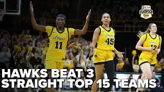 Hawkeyes beat three top 15 teams in a row, rise to No. 8 in AP Top 25