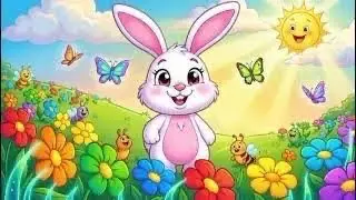 Hüpf mit, Häschen! 🐰 | Lustiges Kinderlied über ein weißes & rosa Häschen“