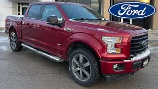 Ford F-150 XLT 302A z 2017 r. z silnikiem FX4 i podw&oacute;jnym otwieranym dachem w kolorze Ruby Red Me...
