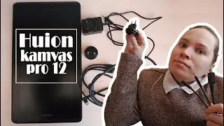 Как подключить  графический планшет (монитор) #HUION kamvas pro 12 к ПК и установить драйвер