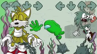 FNF | Mini Crewmate Below The Depths - Sonic Drowning | Sink Song | Among Us vs Friday Night Funkin