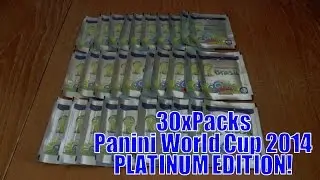 HUGE PACK OPENING ☆ panini FIFA 2014 World Cup ☆ PLATINUM EDITION ☆ 30x PACKS!!!