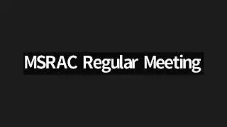 MSRAC 9 Jan 26