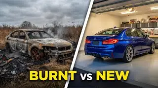 ASMR Car Restoration! BMW M5 Full Restoration Burnt Condition to New