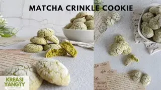 Matcha Crinkle Cookie || Garing di Luar, Empuk di Dalam #kreasiyangty #crinklecookie #matchacookie