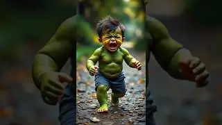 Baby Hulk crying and Jumping in water #marvel #shorts