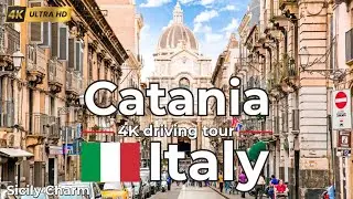 🇮🇹 Катания, ИталияАвтомобильная экскурсия в формате 4K по историческому прибрежному городу Сицилии
