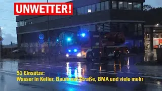 [51 Einsätze] Unwetterlage beschäftigt die Feuerwehr Gronau