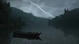 Soothing Rain and Floating Boat - Calm Waters for Meditation and Peaceful Sleep
