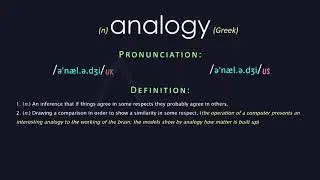 Analogy Meaning And Pronunciation | Audio Dictionary
