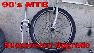 Upgrading Your 90's MTB Suspension Fork For A Smoother Ride! #cycling #ebikeconversion