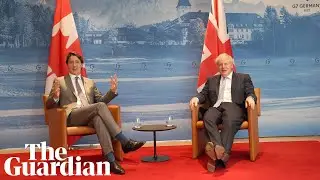 'Very, very modest': Johnson and Trudeau joke about whose private jet is smaller