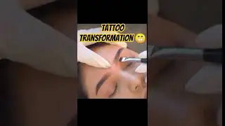 eyebrow tattoo transformation #viral#youtubeshorts#motivationalvideo#viralcontent#support#ytshorts