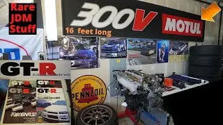 Stateside Garage Rare JDM banners and posters GTR Magazine for my garage man cave