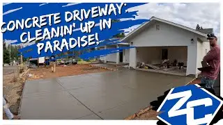 Making It Look EASY!! Broom Finish Driveway | Paradise, CA | Concrete in 4K