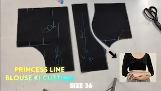 Princess line blouse ki cutting ✂️❤️ #blouse #cutting #video 