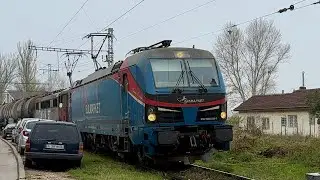Влак на Булмаркет с 80 028, 85 005, 80 033 и поздрав след Русе Запад / Bulmarket train through Ruse