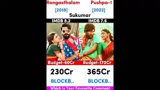 Rangasthalam VS Pushpa: The Rise Movie Comparison #shorts #tollywood #ramcharan #alluarjun
