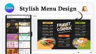 How to create a menu on canva (Dish Showcase)