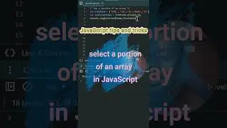 Select a range of items from an array using array.slice() method in JavaScript #shorts #jsbyjs