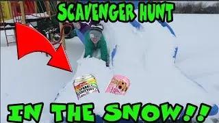 LOL Surprise And Poopsie Sparkly Critters Scavenger Hunt At The Playground In The Snow! Snow Is Lava