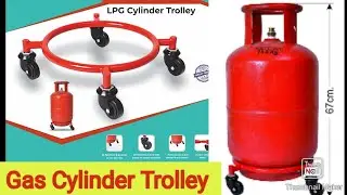 LPG gas cylinder trolley || useful item for kitchen || 💯% no rust marks and scratches on floor