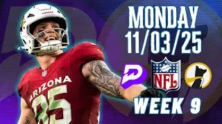 🏈 BEST NFL PICKS FOR MONDAY NOVEMBER 3rd | WEEK 9 | PRIZEPICKS | UNDERDOG | BEST BETS | FOOTBALL