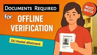 Required documents for Offline Verification | DU Hostel admission | #duhostels  #documents