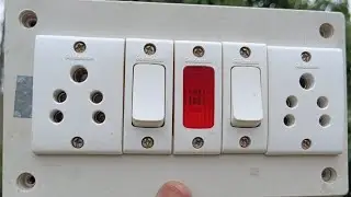 2 switches 2 Sockets with indicator connection #extension board connection wiring