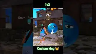 1v2 custom king 👑 #short #freefire #1v2 #customking #custom
