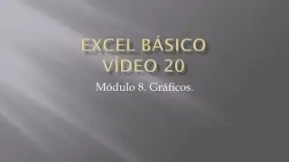 Curso Excel 2010 B&aacute;sico. Video 20. Gr&aacute;ficos I