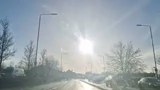 Driving at greater London UK/ Croydon, beddington and Wallington, Surrey 