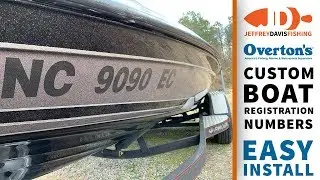 Overtons Custom Boat Registration Numbers - Easy Install
