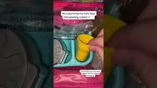 Re-organizing Kids Toys into Clear Packing Cubes | Toy Organization #shorts