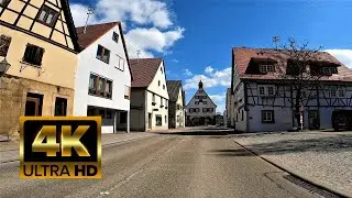Driving in Germany, From Ingersheim to Pleidelsheim, 4K, GoPro Hero 9