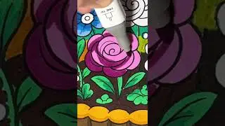 Coloring candy flowers inside a delicious forest of sweets! Page taken from &ldquo;SweetScapes&rdquo;. #coloring