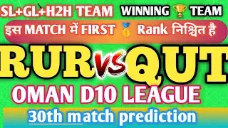 RUR vs QUT Dream11 Prediction | RUR vs QUT Dream11 Prediction | RUR vs QUT |
