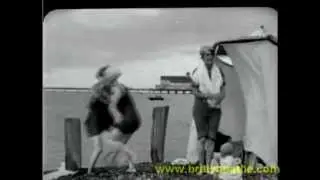 Pathe news Herne Bay. Beach and swimming.