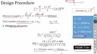 Design of Leaf Spring | Problems | Design of Machine Elements